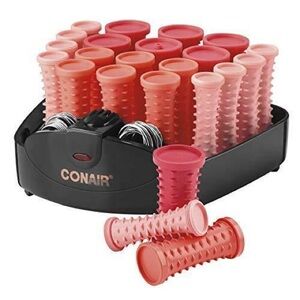 Conair Compact Retro Style Multi Style Hot Rollers Coral Pink Hair Pin Curls